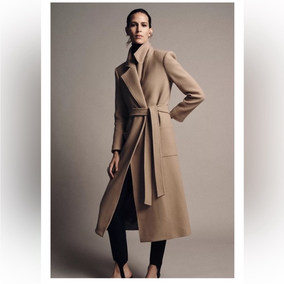 Zara Jackets & Blazers - ZARA WOOL BLEND BELTED COAT